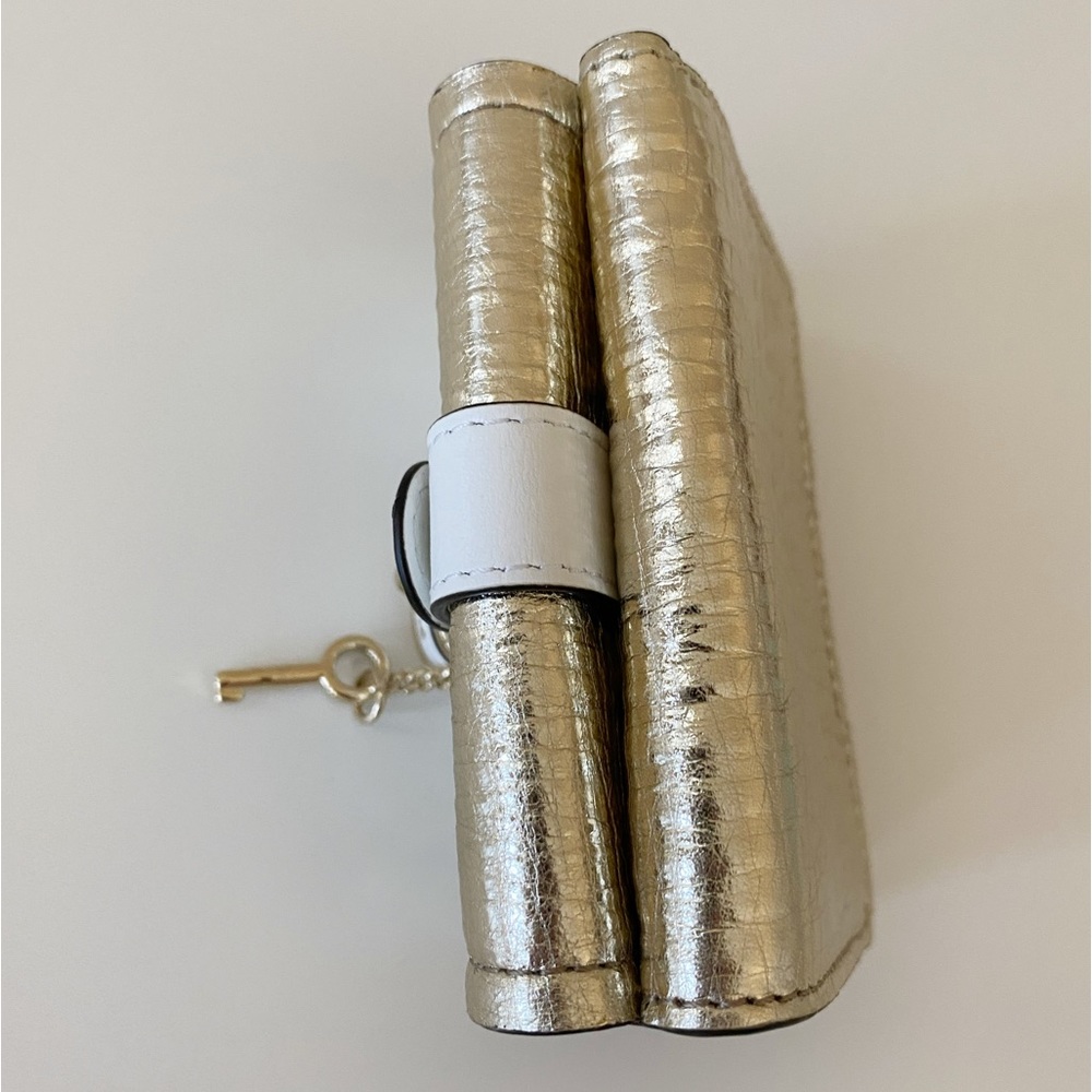 NWT Chloe Mini Metallic Trifold Wallet - Picture 9 of 16